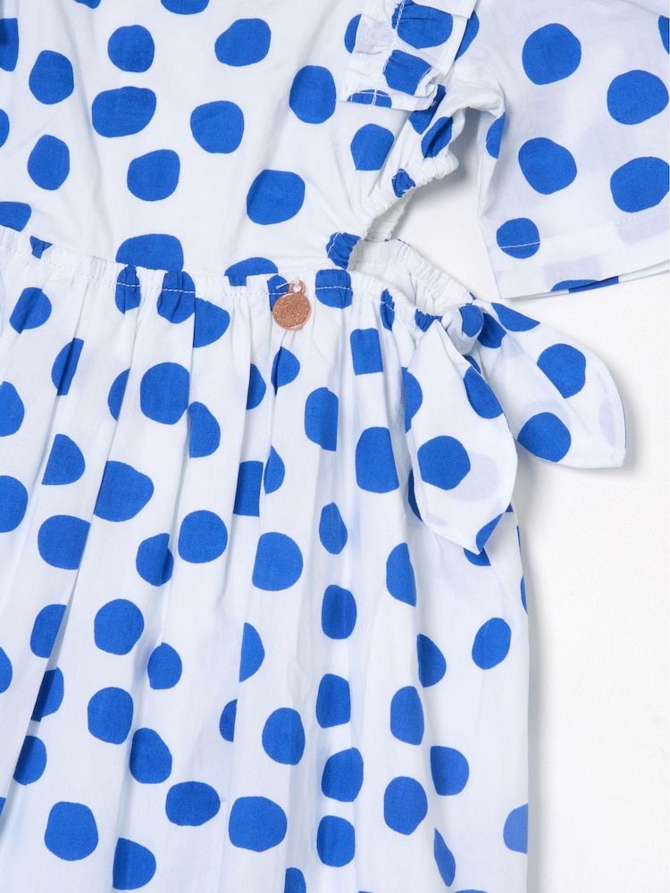 Angel & Rocket Amara Blue Puff Sleeve Spot Dress - Imagen 7 de 7 Angel & Rocket Amara Blue Puff Sleeve Spot Dress - Imagen 7 de 7