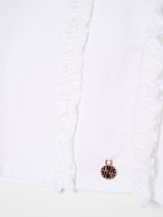 Angel & Rocket White Pippa Woven Peplum Ruffle T-Shirts - Image 3 of 3