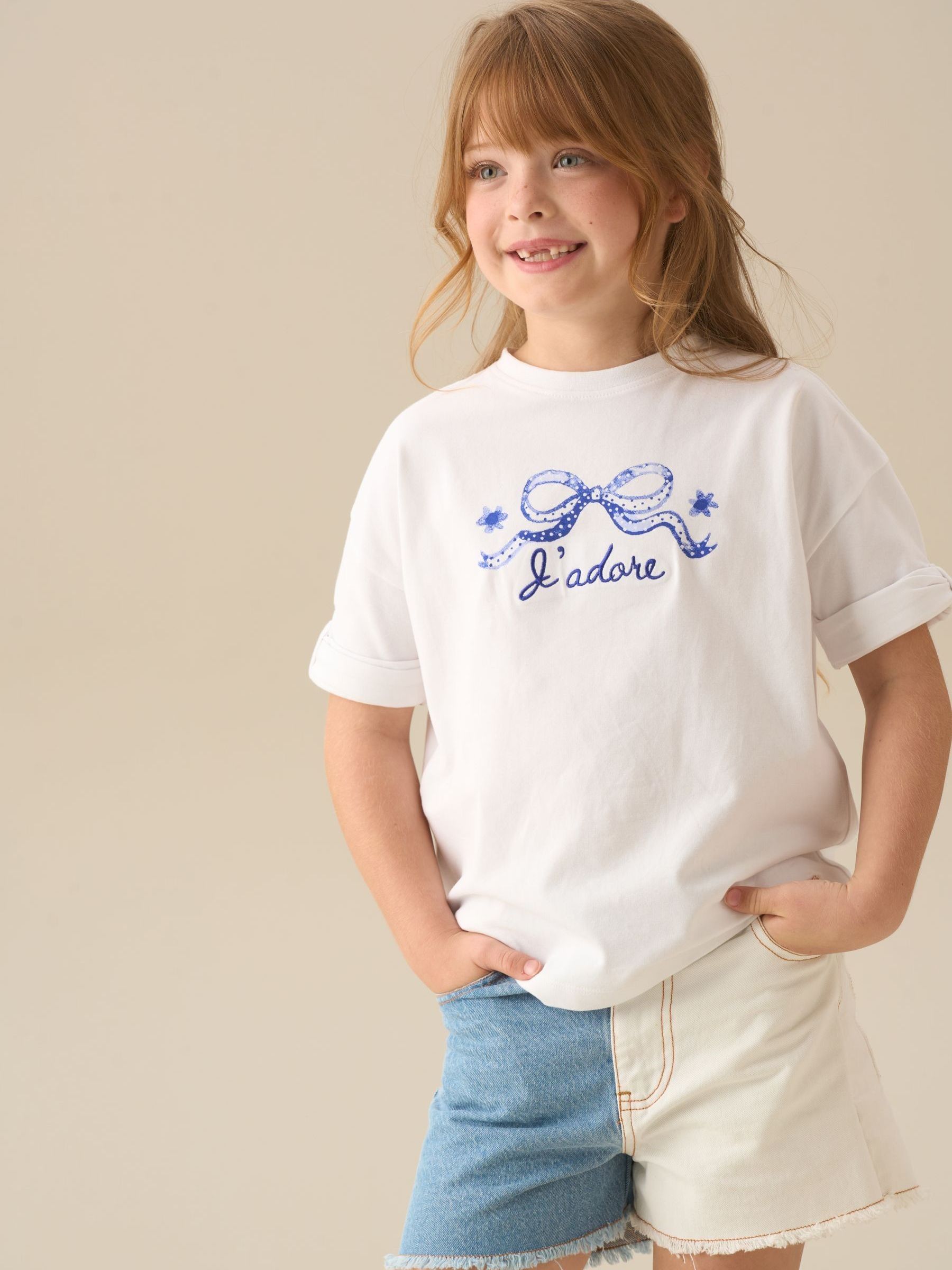 Buy Angel & Rocket White Joanie Floral Placement Print T-Shirt