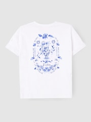 Angel & Rocket White Joanie Floral Placement Print T-Shirt - Image 2 of 3