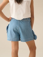 Angel & Rocket Blue Eden 3D Flower Denim Shorts - Image 2 of 7
