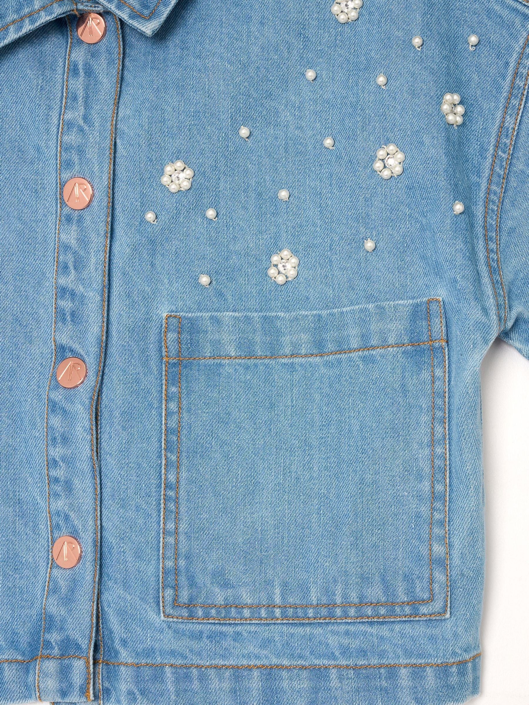 Cumpără Angel & Rocket Zeta Boxy Embellished Denim Shirt from Next