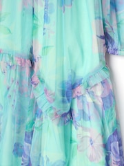 Angel & Rocket Green Beatrice Mesh Frill Dress - Image 8 of 8