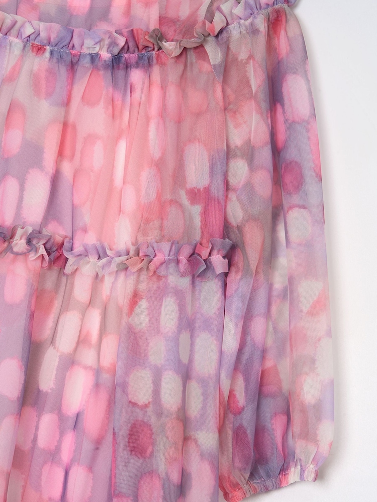 Rosa - Vestido de malla con vuelo y estampado Cara de Angel & Rocket - Imagen 8 de 8 Rosa - Vestido de malla con vuelo y estampado Cara de Angel & Rocket - Imagen 8 de 8