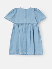 Angel & Rocket Blue Reyna Ivory Embroidered Swing Dress - Image 8 of 9