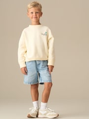 Angel & Rocket Yellow Quentin Beach Graphic Washed Sweat Top - Image 4 of 7