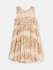 Angel & Rocket Yellow Seren Print Stripe Sash Waist Dress - Image 5 of 7