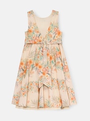 Angel & Rocket Yellow Seren Print Stripe Sash Waist Dress - Image 6 of 7