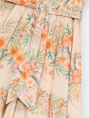 Galben - Angel & Rocket Seren Print Stripe Sash Waist Dress - Imaginea 7 din 7