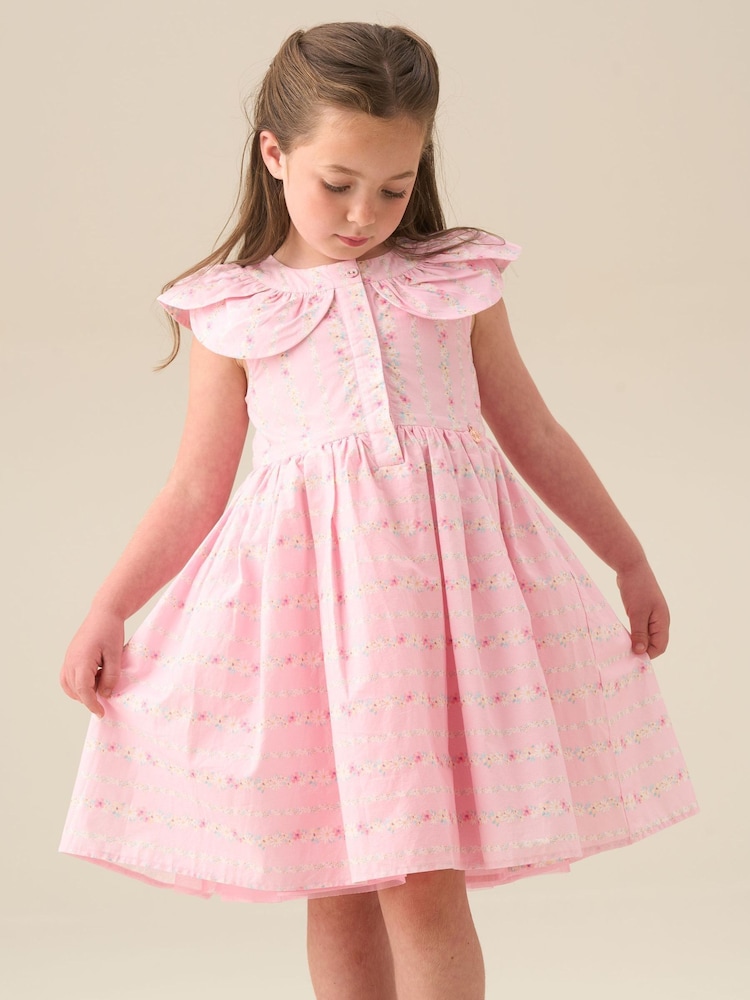 Angel & Rocket Ellery Floral Stripe Petal Collar Dress - Imagen 1 de 8 Angel & Rocket Ellery Floral Stripe Petal Collar Dress - Imagen 1 de 8