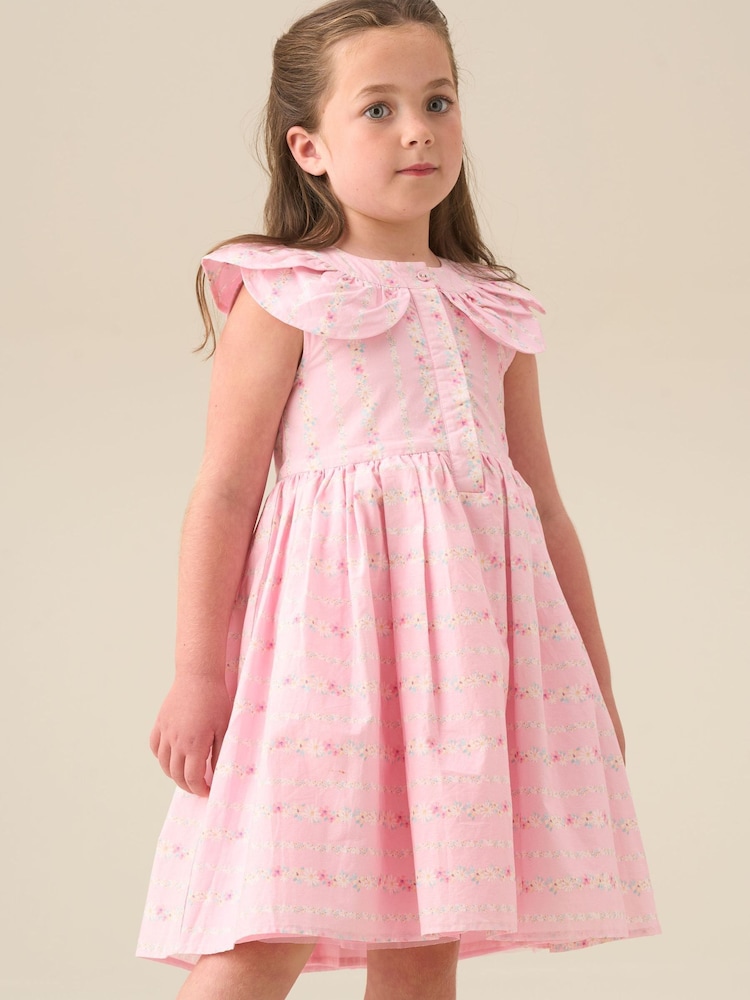 Angel & Rocket Ellery Floral Stripe Petal Collar Dress - Imagen 2 de 8 Angel & Rocket Ellery Floral Stripe Petal Collar Dress - Imagen 2 de 8