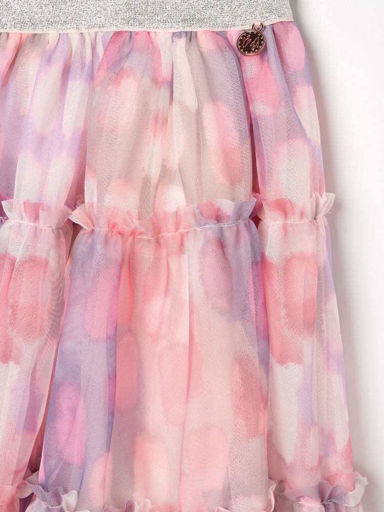 Angel & Rocket Cara-trykket netting-skjørt - Bilde 7 av 7