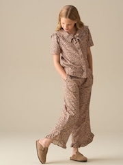 Angel & Rocket Erika Leopard Frill Hem Trousers - صورة 2 من 8