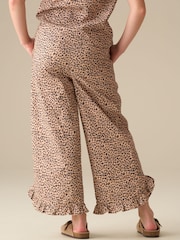 Angel & Rocket Erika Leopard Frill Hem Trousers - صورة 3 من 8