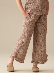 Angel & Rocket Erika Leopard Frill Hem Trousers - صورة 4 من 8