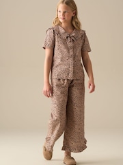 Angel & Rocket Erika Leopard Frill Hem Trousers - صورة 5 من 8
