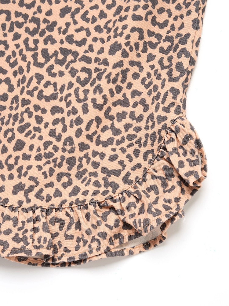 Angel & Rocket Erika Leopard Frill Hem Trousers - صورة 8 من 8