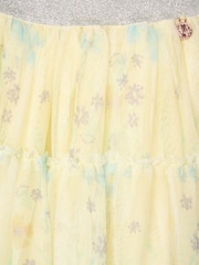 أصفر - Angel & Rocket Mae Floral Print Mesh Skirt - صورة 8 من 8