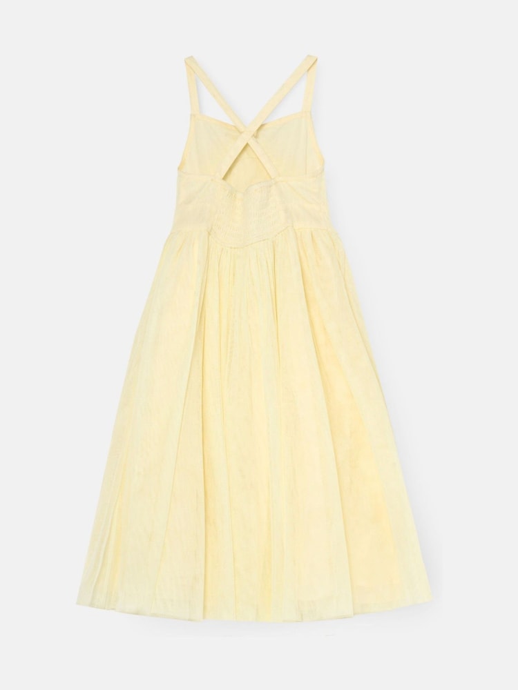 lily mesh dress Infftru Sheer Mesh Off-Shoulder Midi Dress | Elegant Summer Dress