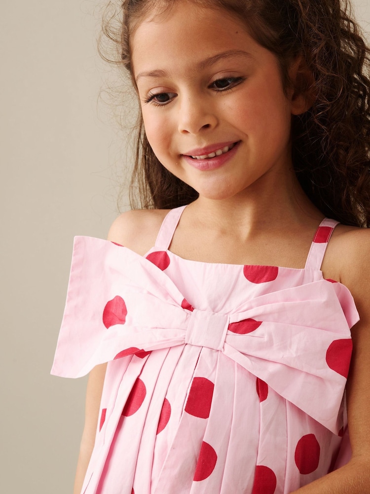 Angel & Rocket Pink Spot Bow Dress - Image 2 of 4