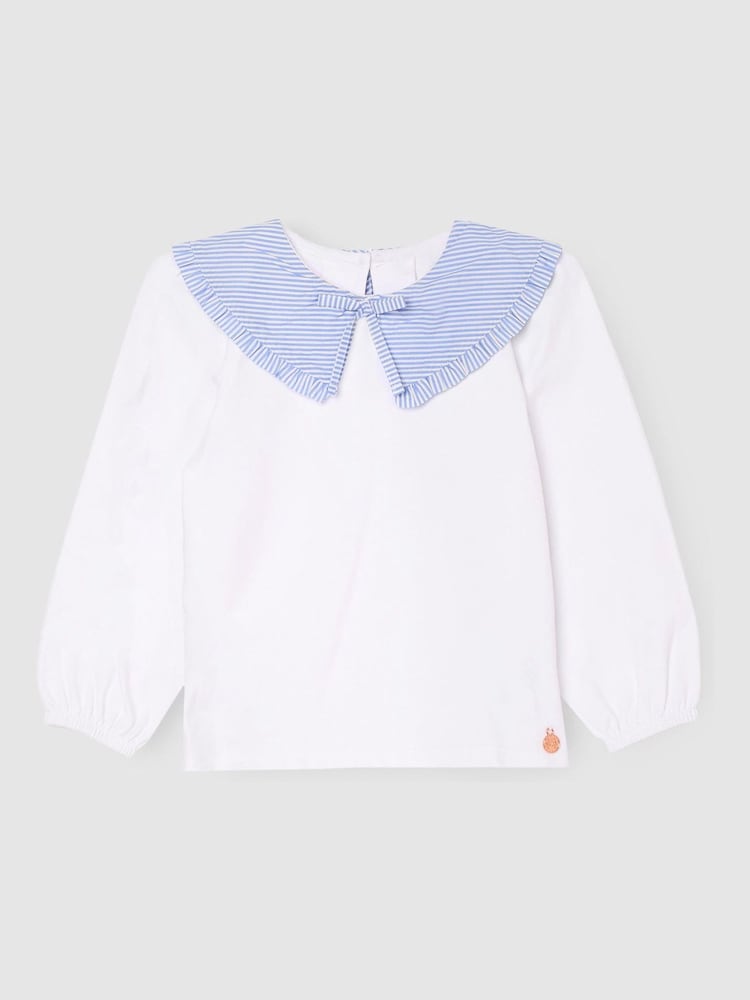 Angel & Rocket White Betty Stripe Long Sleeve Blouse - Image 1 of 3 Angel & Rocket White Betty Stripe Long Sleeve Blouse - Image 1 of 3