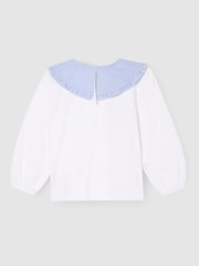 Angel & Rocket White Betty Stripe Long Sleeve Blouse - Image 2 of 6
