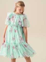Angel & Rocket Green Rosa Floral Mesh Dress - Image 1 of 8