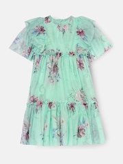 Angel & Rocket Green Rosa Floral Mesh Dress - Image 6 of 8