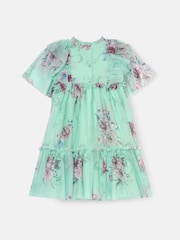 Angel & Rocket Green Rosa Floral Mesh Dress - Image 7 of 8