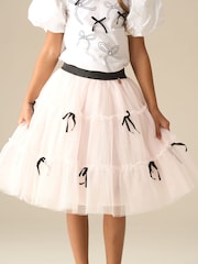 Angel & Rocket Pink Lyla Bow Mesh Skirt - Image 4 of 7