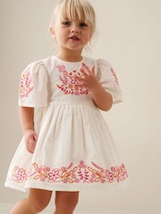 Angel & Rocket White Reyna Embroidered Swing Dress - Image 1 of 6