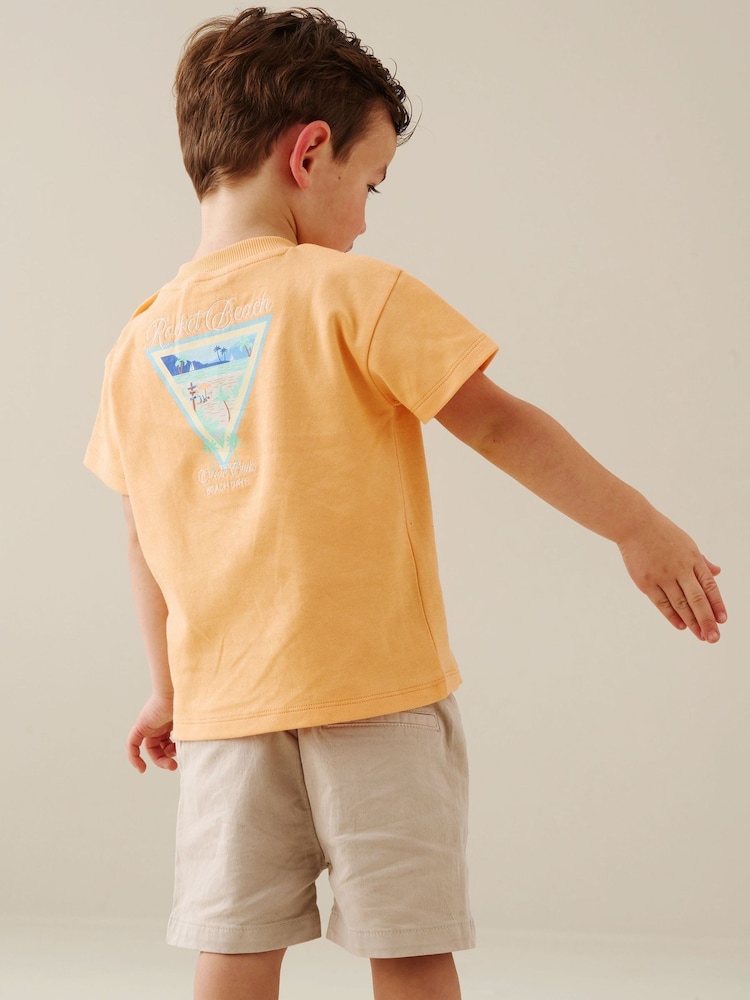 Angel & Rocket Orange Mini Crew Printed Yellow T-Shirt - Image 2 of 6