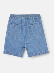 Angel & Rocket Blue Max Jacquard Denim Shorts - Image 7 of 8