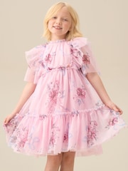 Angel & Rocket Pink Rosa Floral Mesh Dress - Image 6 of 6