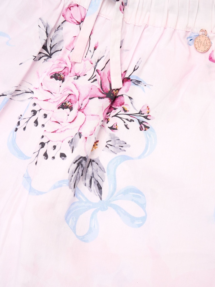 Angel & Rocket Pink Cleo Floral Wide Leg Trousers - Image 5 of 5 Angel & Rocket Pink Cleo Floral Wide Leg Trousers - Image 5 of 5