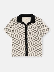 Angel & Rocket Black Marcus Intarsia Knit Shirt - Image 4 of 6