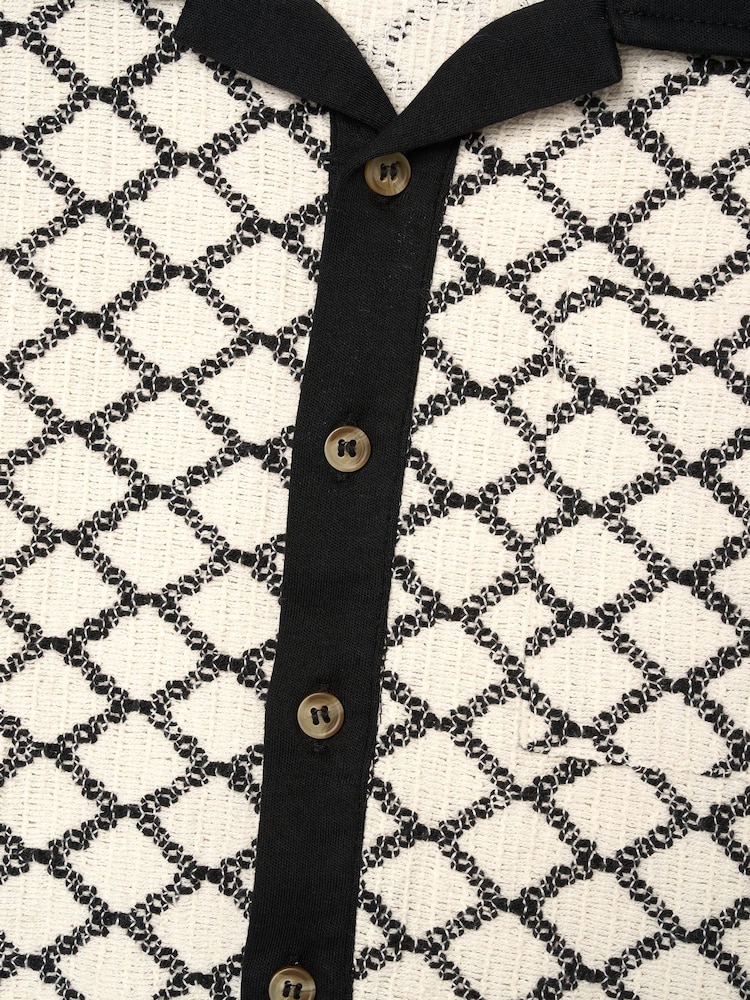 Angel & Rocket Black Marcus Intarsia Knit Shirt - Image 6 of 6