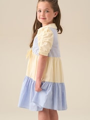 Angel & Rocket Blue Frankie Blue Mixed Stripe Shirt Dress - Image 3 of 8