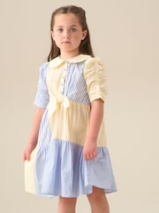 Angel & Rocket Blue Frankie Blue Mixed Stripe Shirt Dress - Image 4 of 8