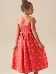 Angel & Rocket Red Evie Print Frill Swing Dress - Image 3 of 7