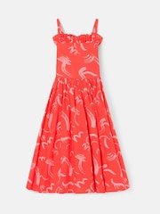 Angel & Rocket Red Evie Print Frill Swing Dress - Image 5 of 7