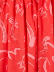 Angel & Rocket Red Evie Print Frill Swing Dress - Image 7 of 7