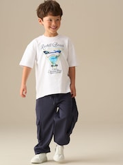 Angel & Rocket White West Beach Graphic T-Shirt - Image 2 of 8