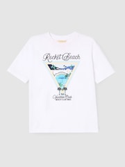 Angel & Rocket White West Beach Graphic T-Shirt - Image 6 of 8