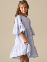 Angel & Rocket Blue Natalia Blue 3D Flower Dress - Image 2 of 8