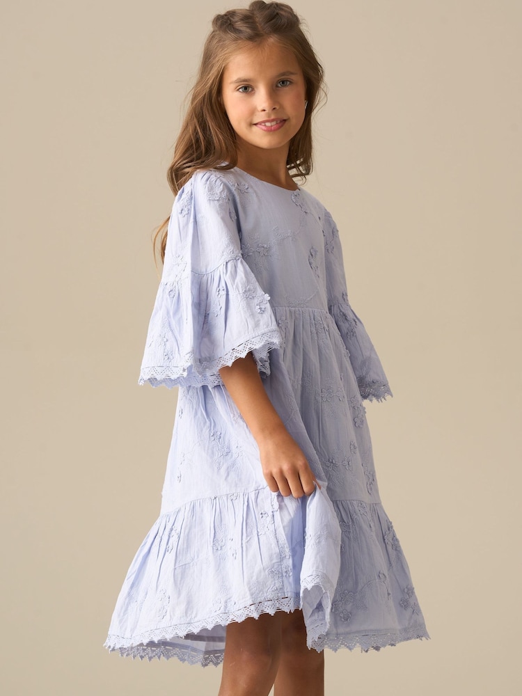 Angel & Rocket Blue Natalia Blue 3D Flower Dress - Image 2 of 8