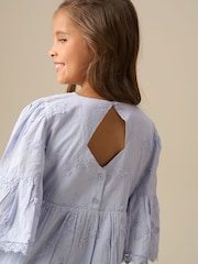 Angel & Rocket Blue Natalia Blue 3D Flower Dress - Image 3 of 8