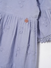 Angel & Rocket Blue Natalia Blue 3D Flower Dress - Image 8 of 8