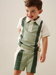 Angel & Rocket Green Jerry Colour Block Top & Shorts Set - Image 5 of 7