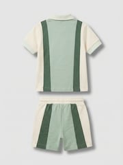 Angel & Rocket Green Jerry Colour Block Top & Shorts Set - Image 7 of 7